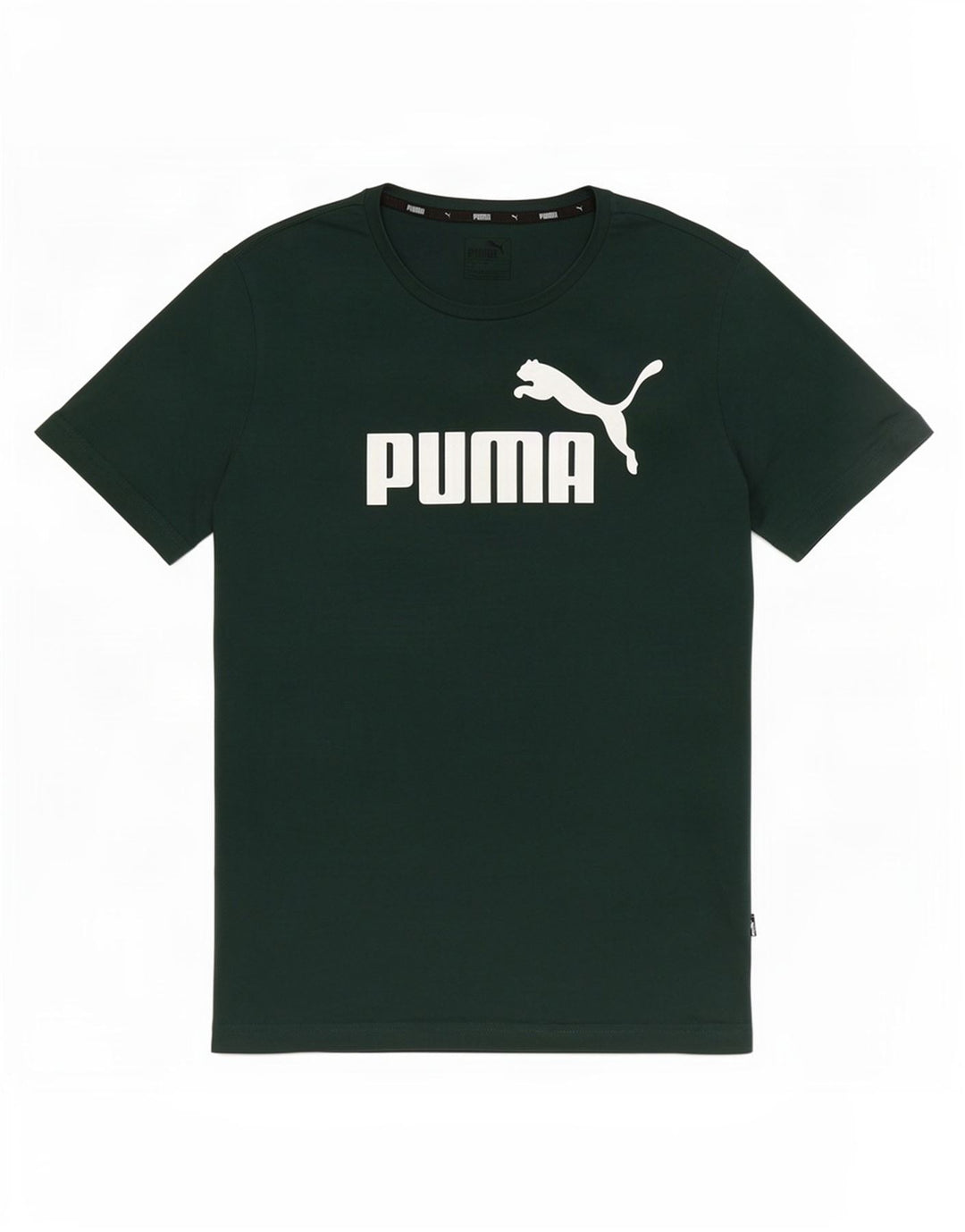 T-shirt grafica da uomo Puma Top Small in cotone verde
