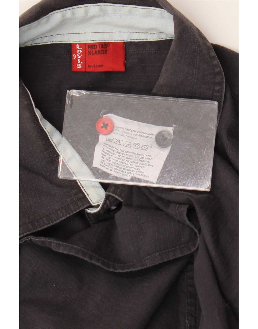 Camicia da uomo Levi's XL in cotone grigio