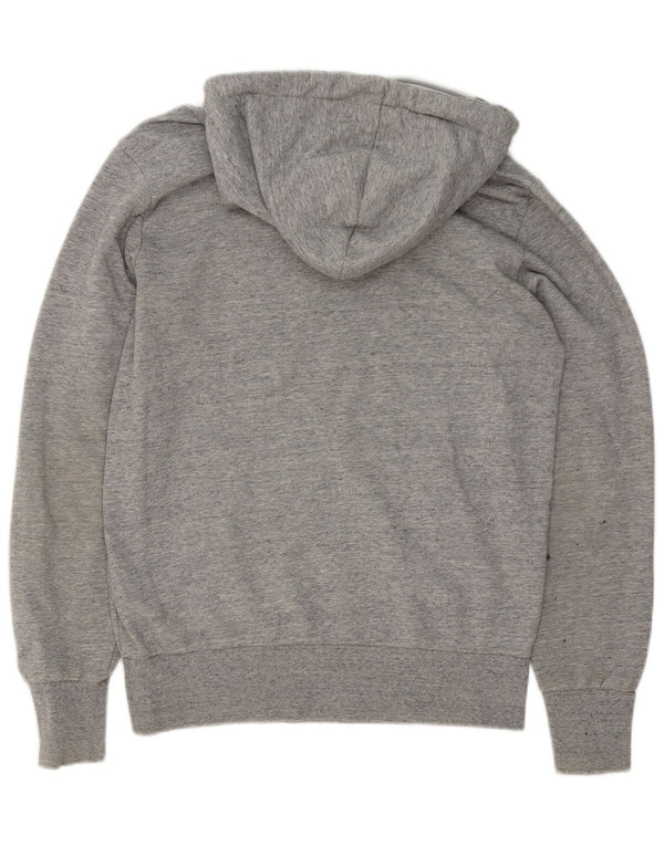 Felpa con cappuccio grafica da uomo Superdry, grande cotone chiazzato grigio