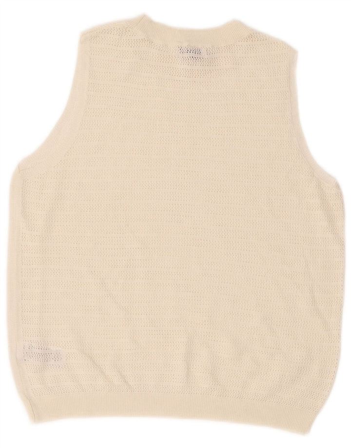 Canotta da donna Marks & Spencer UK 12 medio poliestere bianco sporco