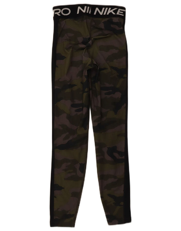 Leggings grafici NIKE da donna Dri Fit UK 4 XS mimetico kaki