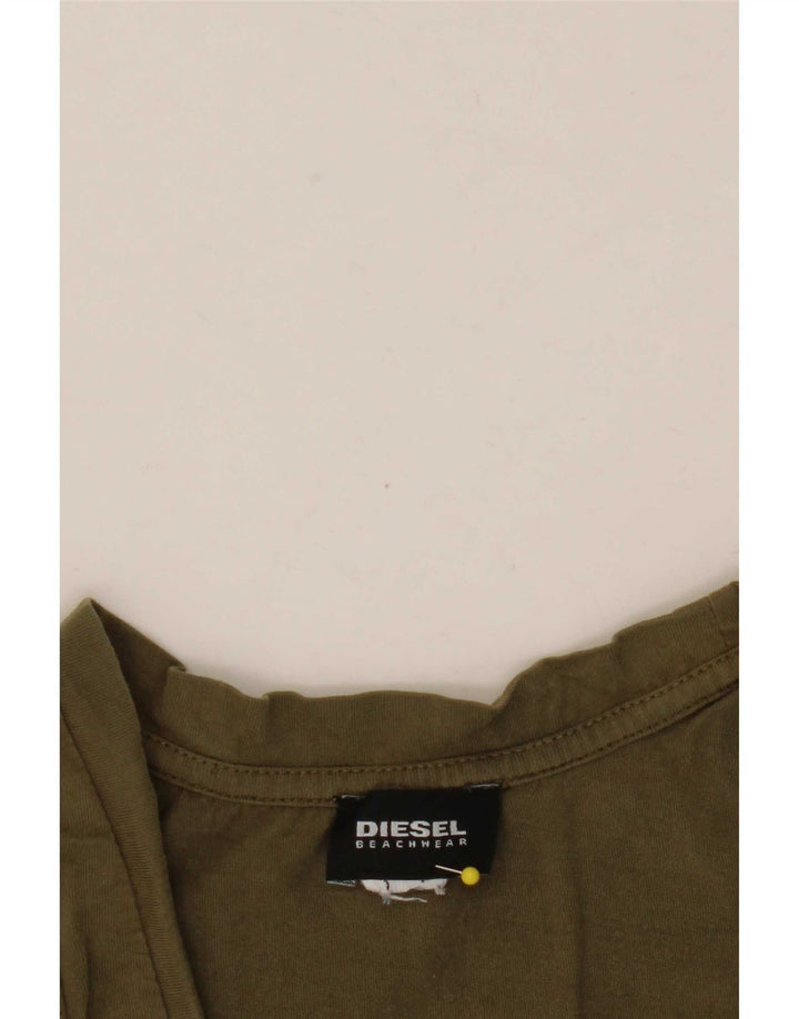 Canotta grafica da uomo Diesel grande color cachi