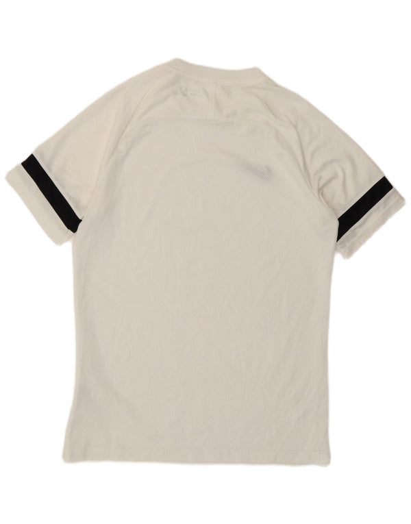 T-shirt Nike Dri Fit da uomo, top in poliestere color block bianco medio
