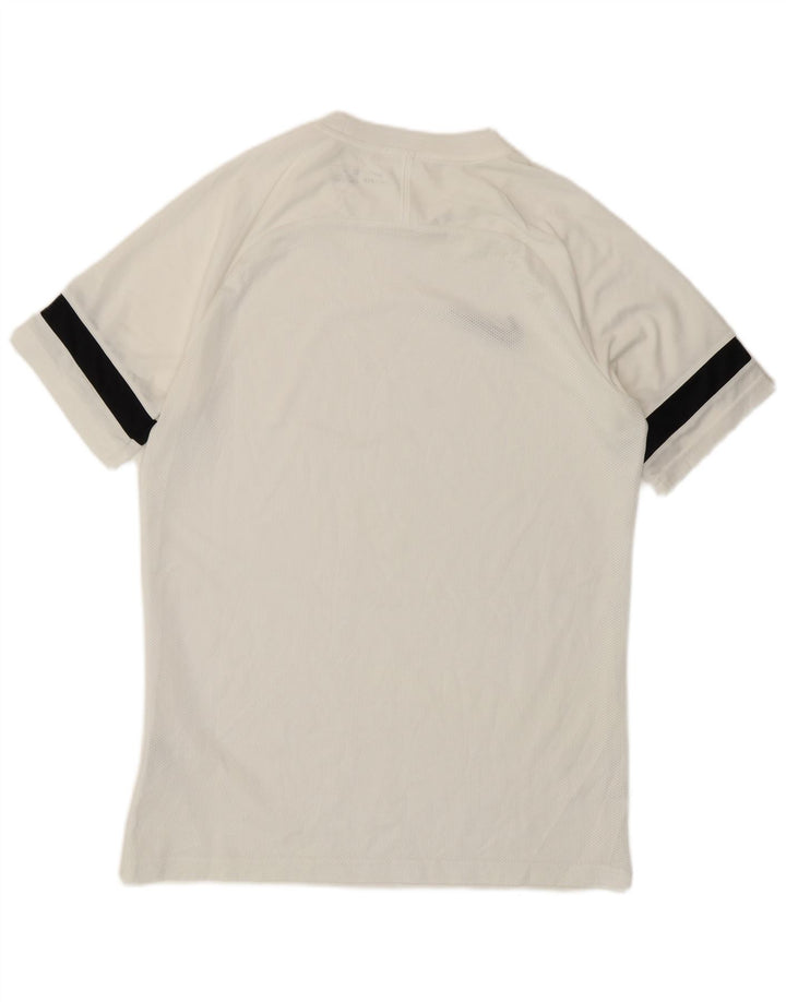 T-shirt Nike Dri Fit da uomo, top in poliestere color block bianco medio
