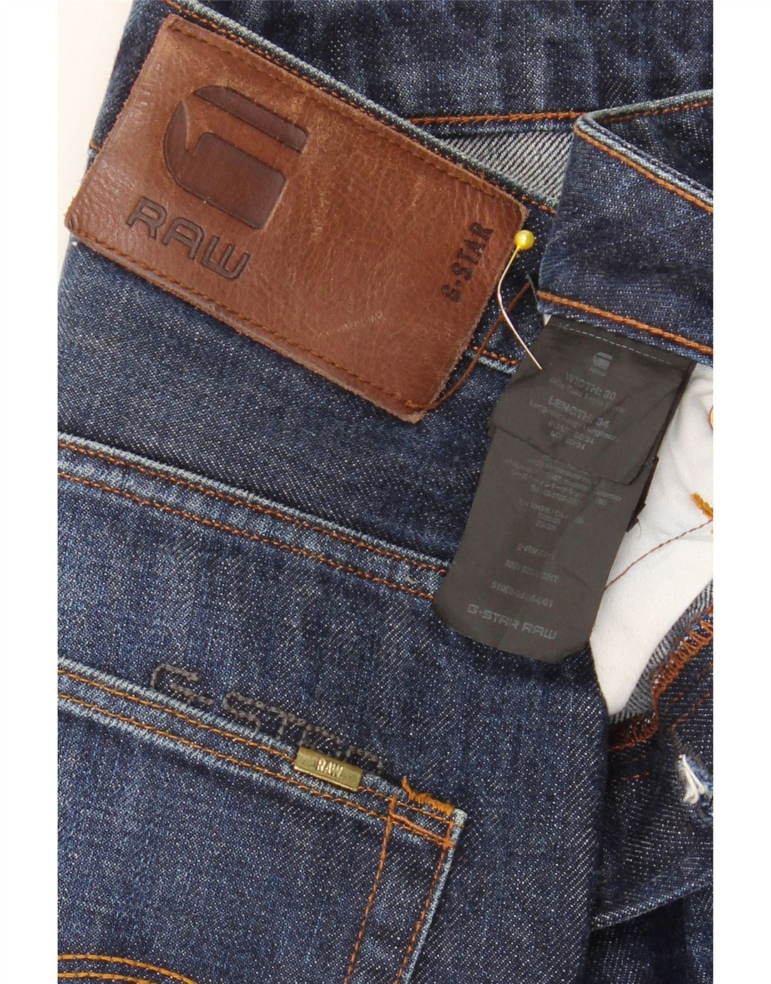 Jeans dritti da uomo G-Star W30 L34 cotone blu navy