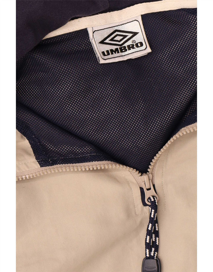 Giacca antipioggia Umbro da uomo pullover con cappuccio UK 42 XL Poliestere beige