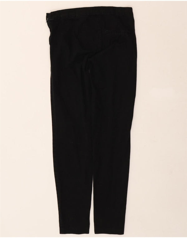 H&M Womens Slim Chino Trousers EU 36 Small W28 L29 Black Cotton