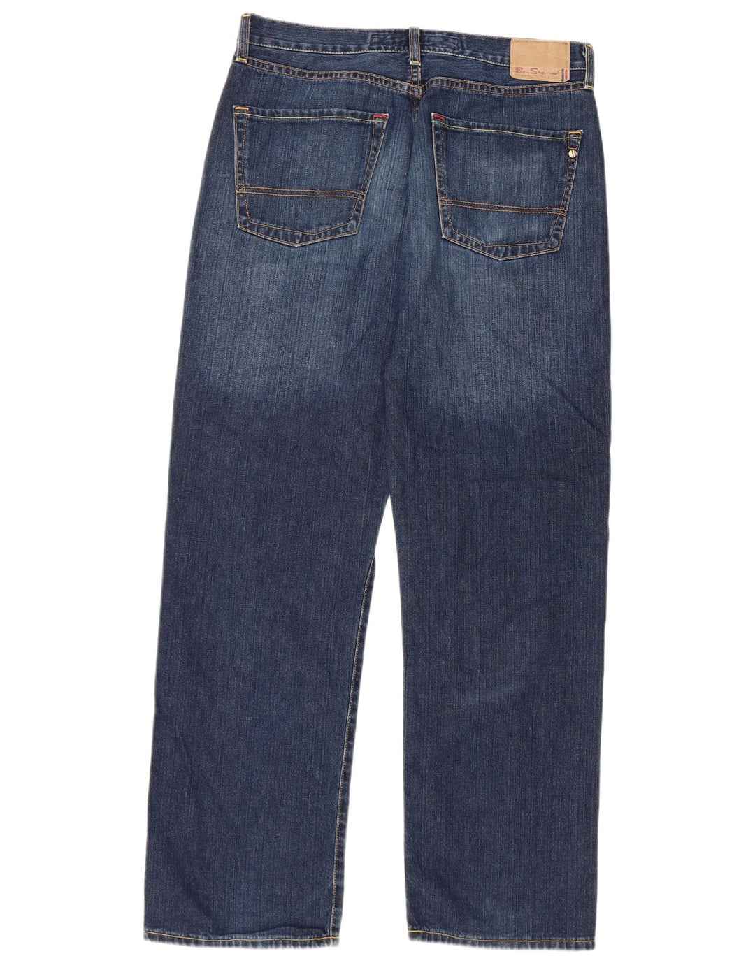 Jeans dritti da uomo Ben Sherman W34 L32 cotone blu
