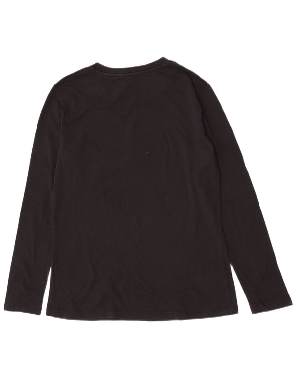 Armani Exchange Top grafico da donna manica lunga UK 12 medio nero