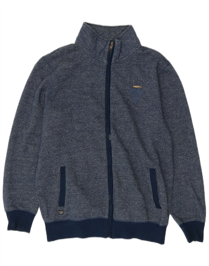 Jack & Jones Giacca da tuta da uomo di grandi dimensioni in cotone screziato blu navy