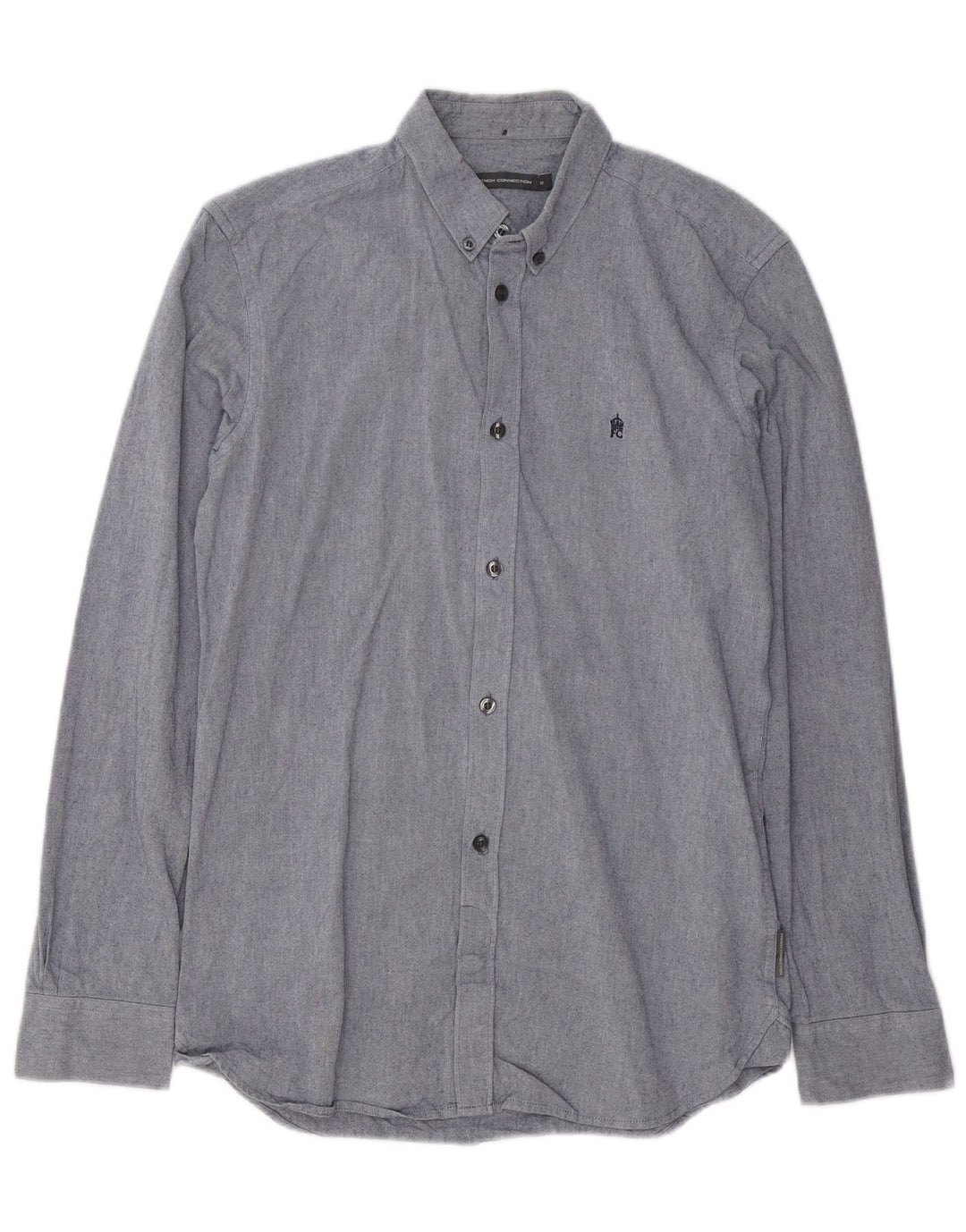 FRENCH CONNECTION Camicia da uomo piccola in cotone blu