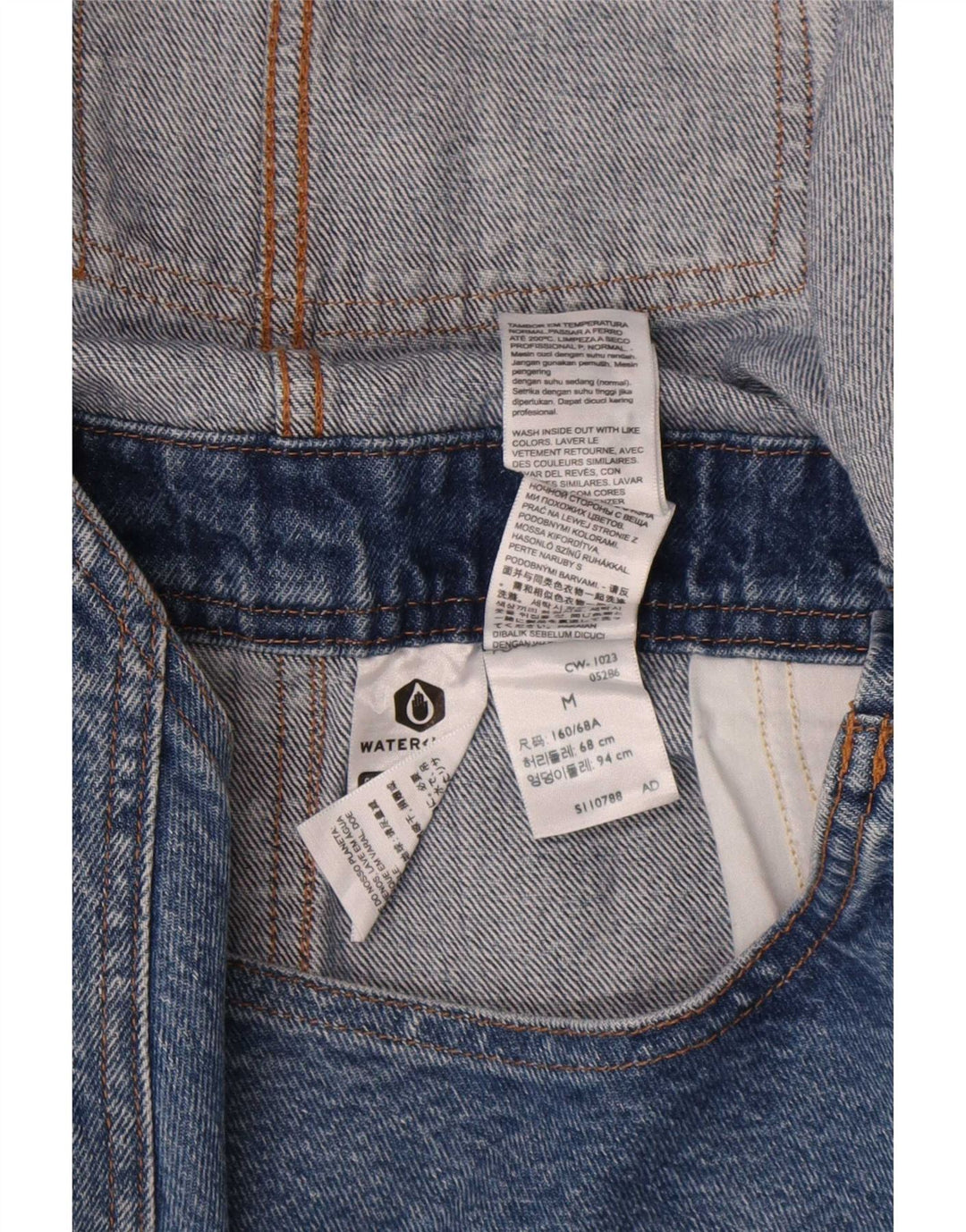 Salopette da donna Levi's in denim, pantaloncini medi W32 in cotone blu