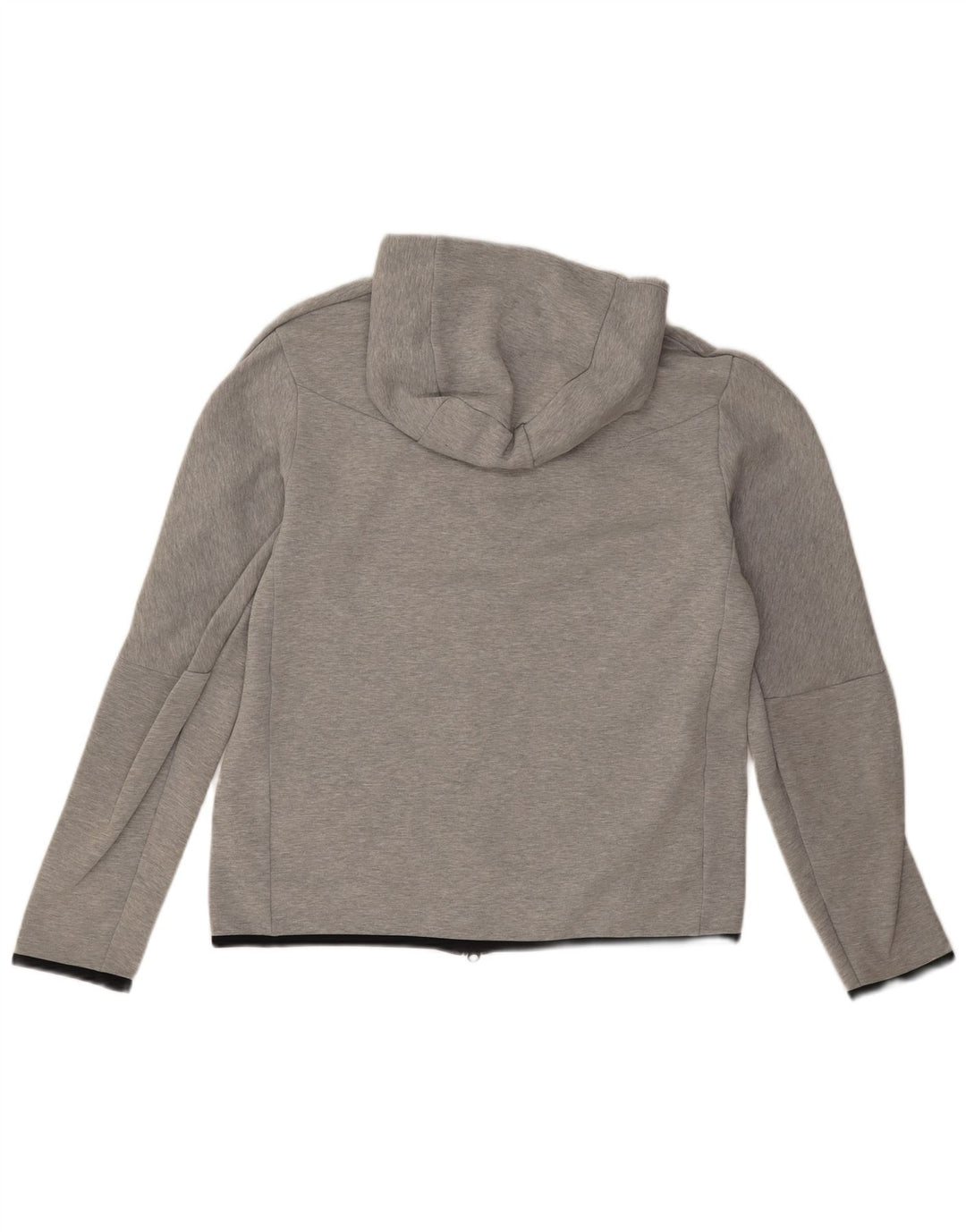 Felpa con cappuccio e zip Nike da uomo in cotone screziato grigio medio