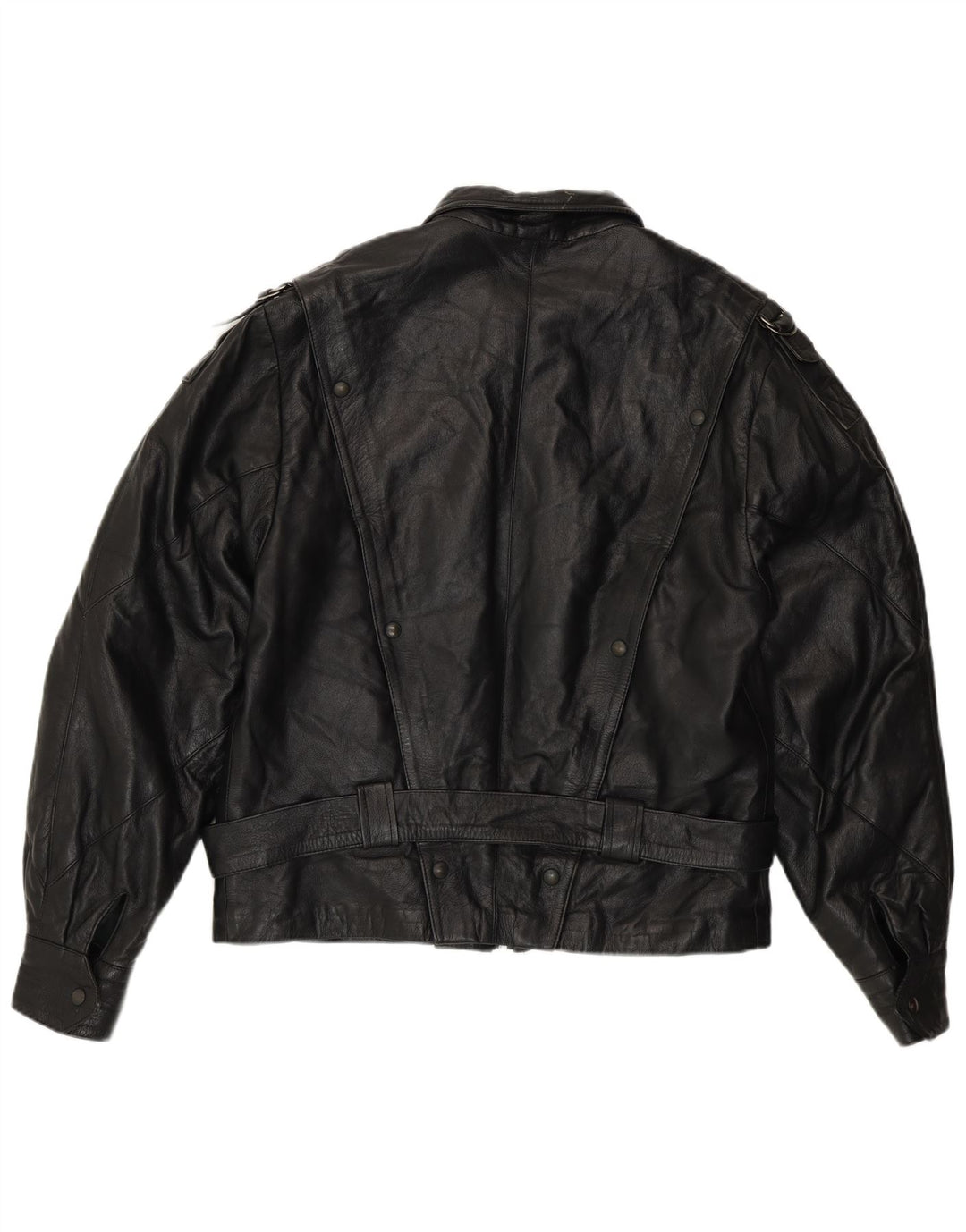 Giacca in pelle da uomo vintage in pelle IT 48 media pelle nera