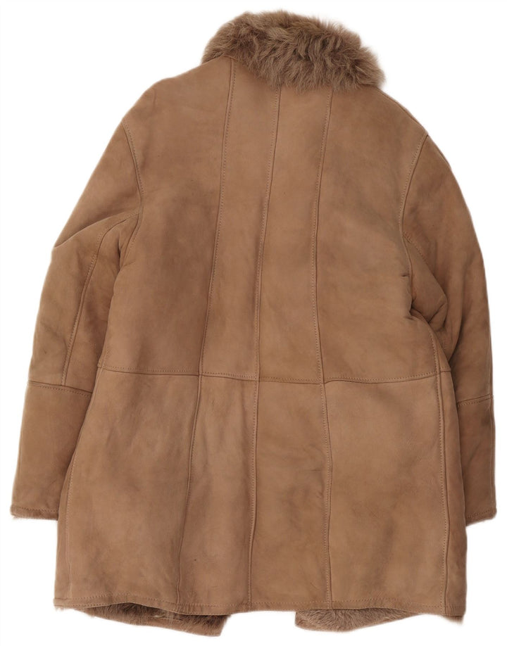 Cappotto in shearling vintage da donna IT 44 Beige medio