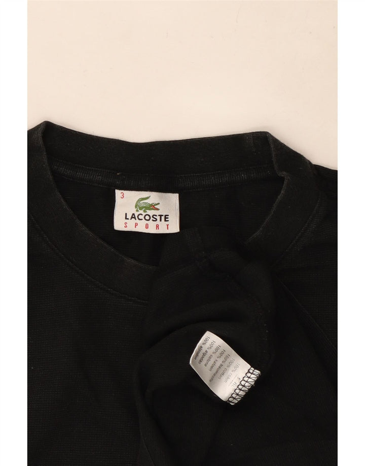 T-shirt da uomo Lacoste taglia 3 piccola in cotone nero