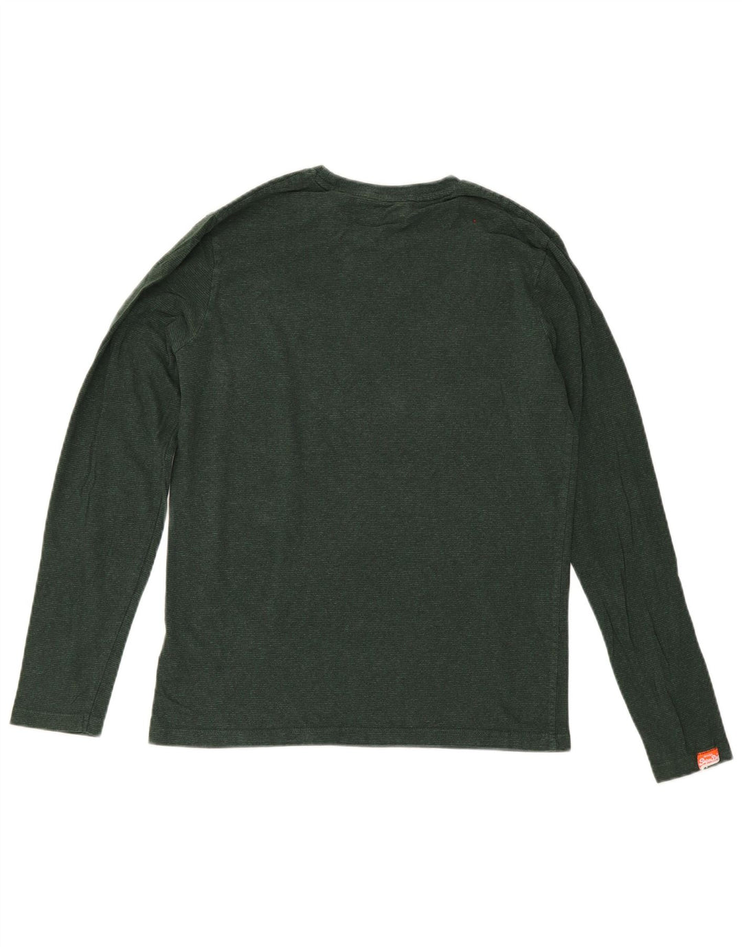 Top da uomo a maniche lunghe Superdry in cotone verde piccolo