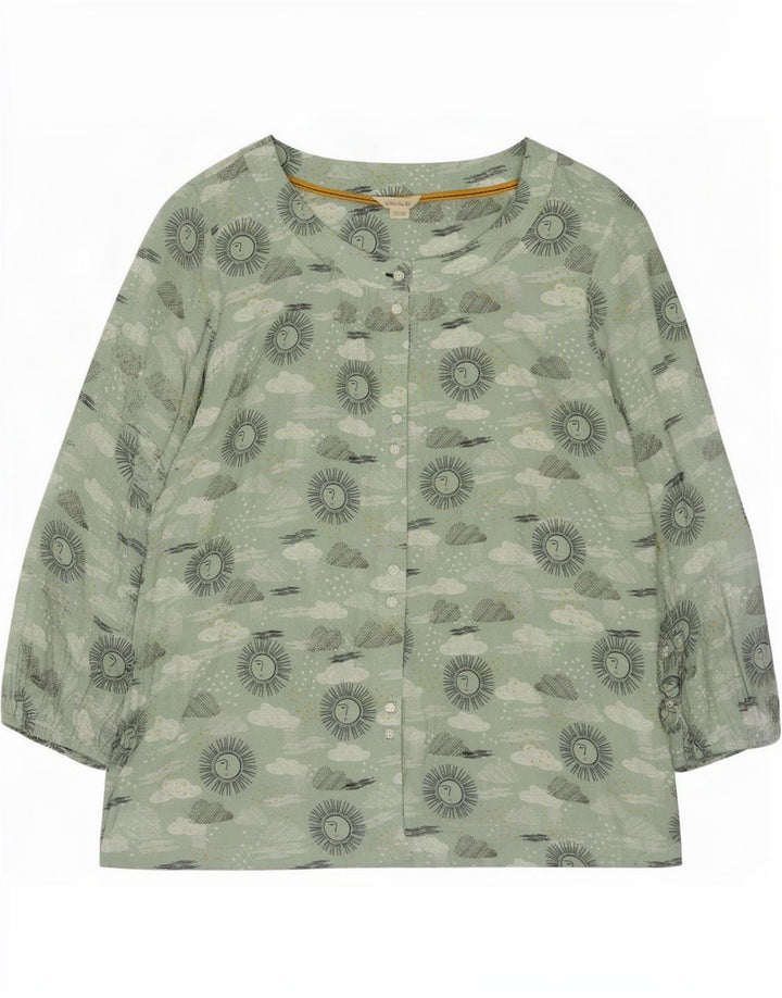 Camicetta da donna con motivo astratto di White Stuff UK 16 grande verde