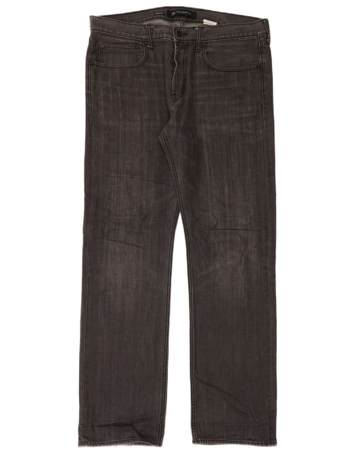 Jeans dritti da uomo Gap W36 L34 cotone chiazzato grigio