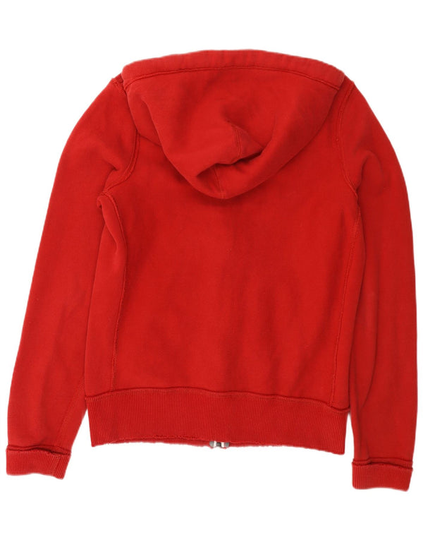 Abercrombie & Fitch Mens Graphic Zip Hoodie Sweater Medium Red Cotton