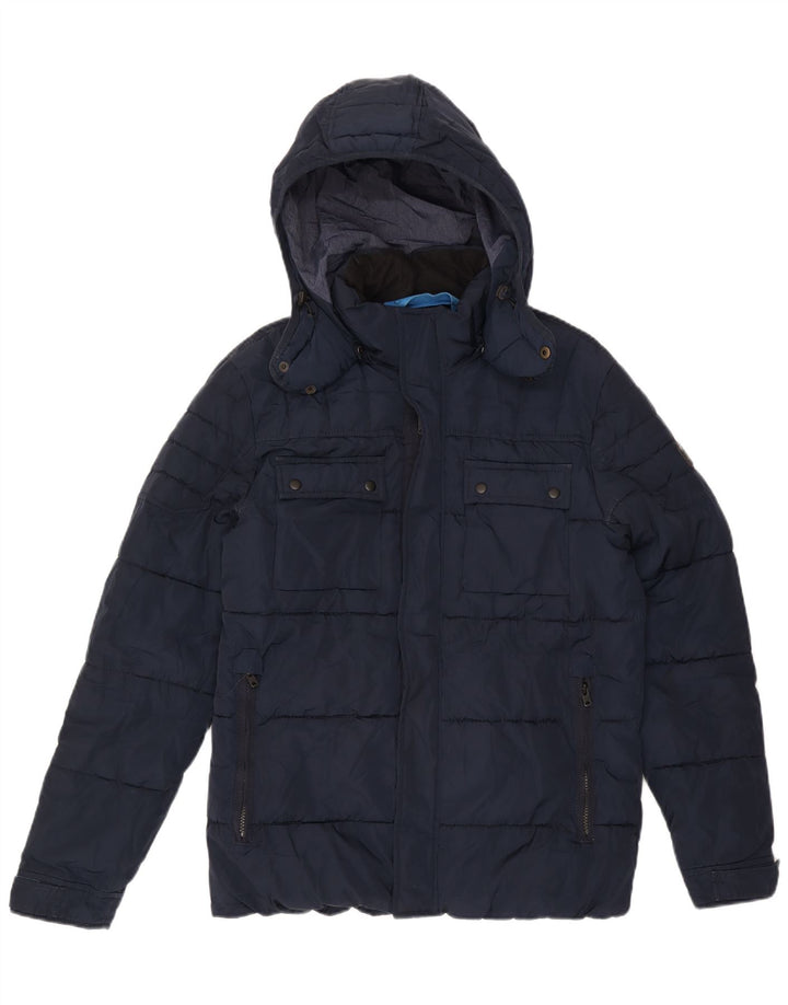 Giacca imbottita con cappuccio da uomo Jack & Jones UK 40 Large Blu Navy