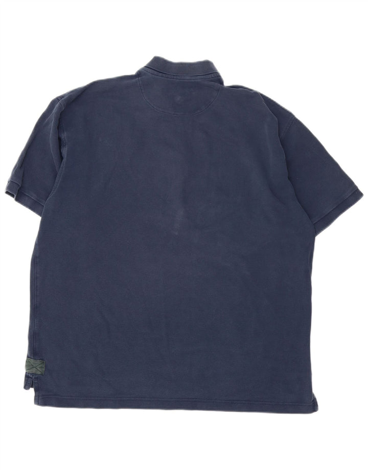 Polo da uomo Orvis grande in cotone blu navy