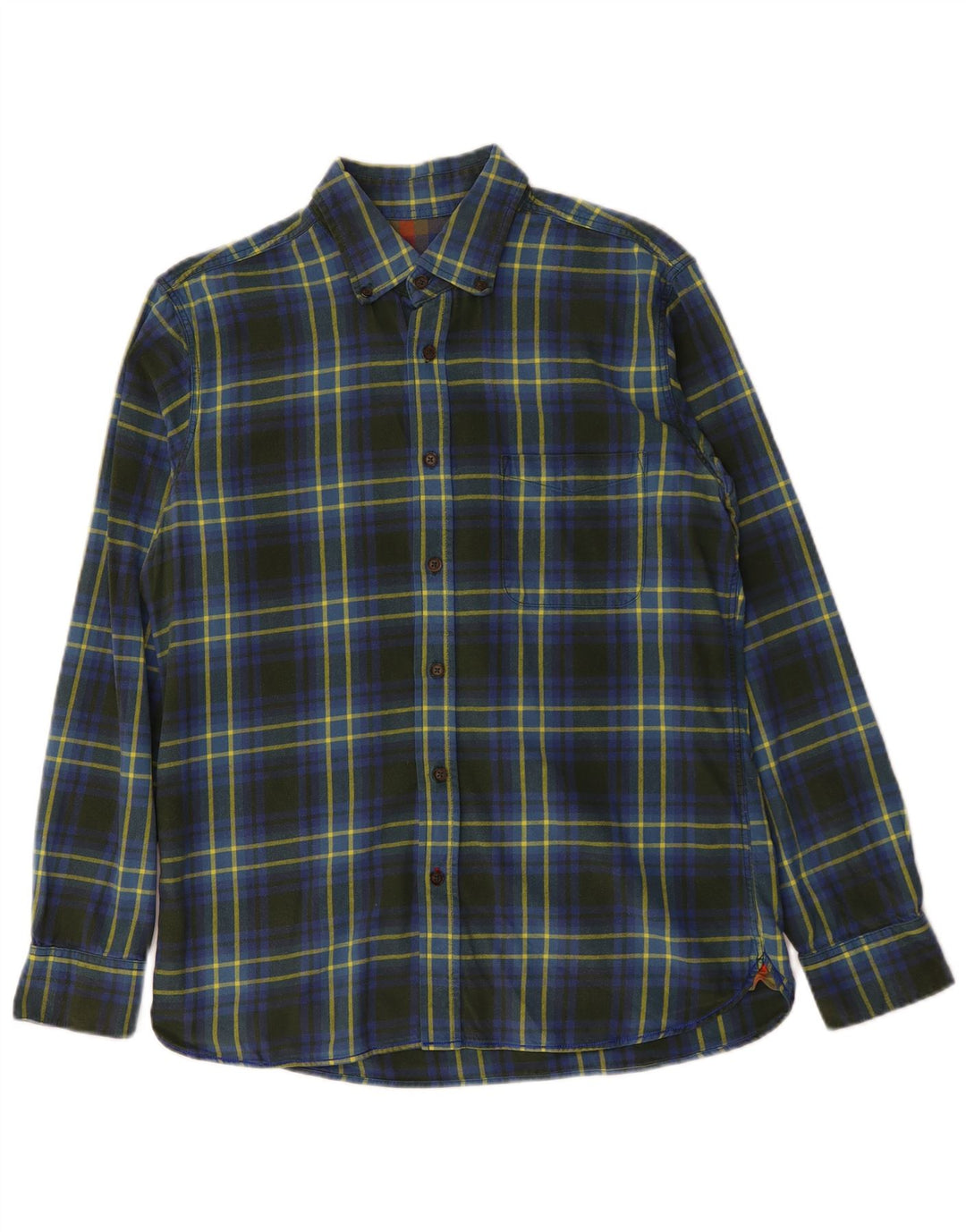 BODEN Camicia da uomo in flanella di cotone a quadri verde medio