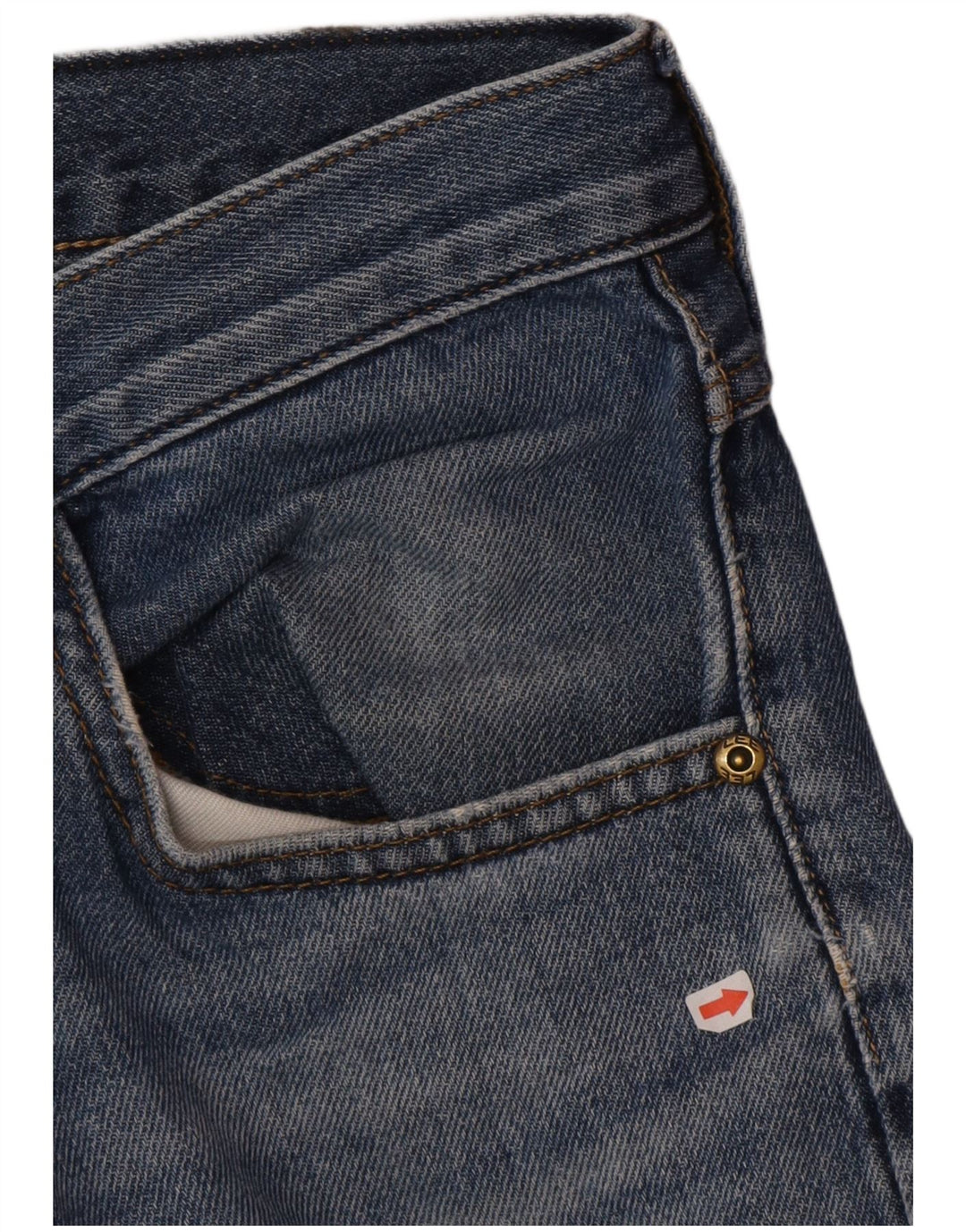 Pantaloncini corti in denim da uomo a 5 tasche Lee W31 cotone blu medio