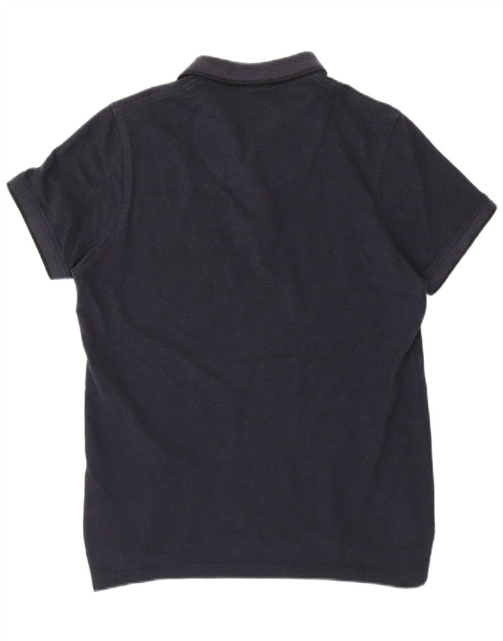 Jack & Jones Mens Polo Shirt Medium Navy Blue Cotton