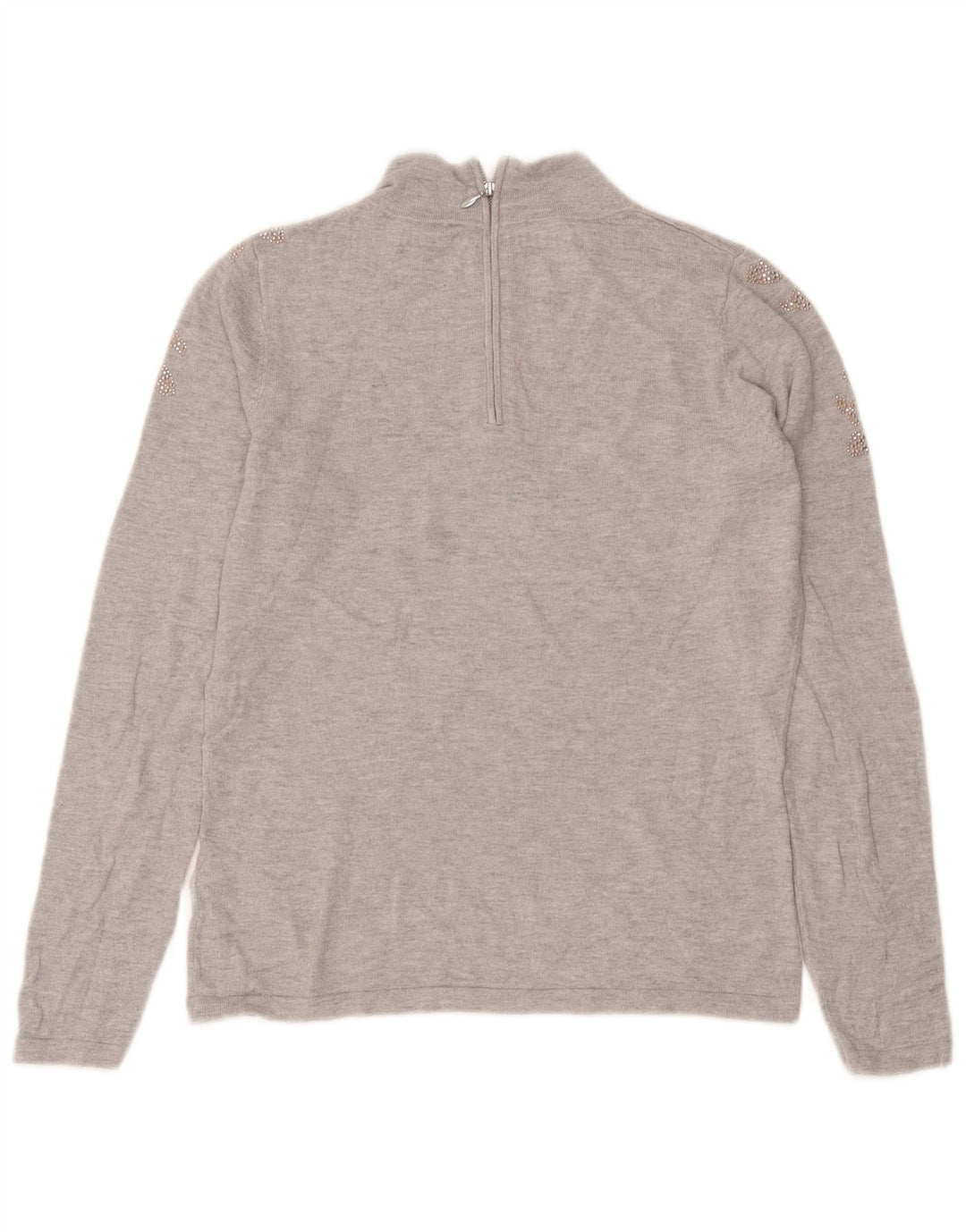 Maglione maglione a collo alto da donna Coast UK 12 Poliammide floreale grigio medio
