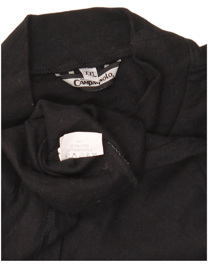 F.LLI CAMPAGNOLO Top Uomo Manica Lunga 2XL Cotone Nero