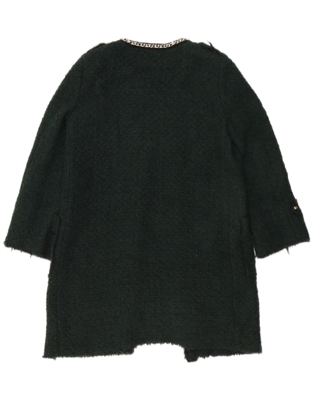 Cappotto Zara da donna UK 16 grande acrilico verde