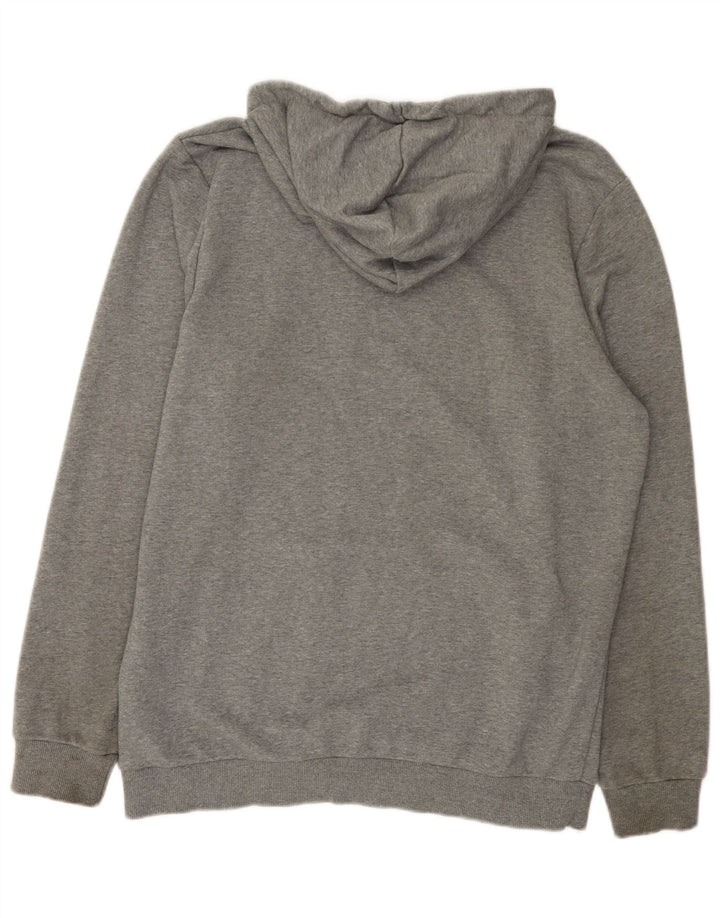 Felpa con cappuccio grafica da uomo Puma Large in cotone grigio