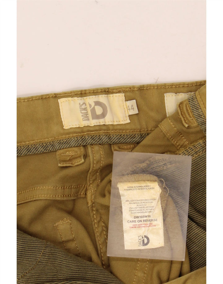 Pantaloni casual slim da donna DACK'S IT 44 medio W30 L30 cotone kaki