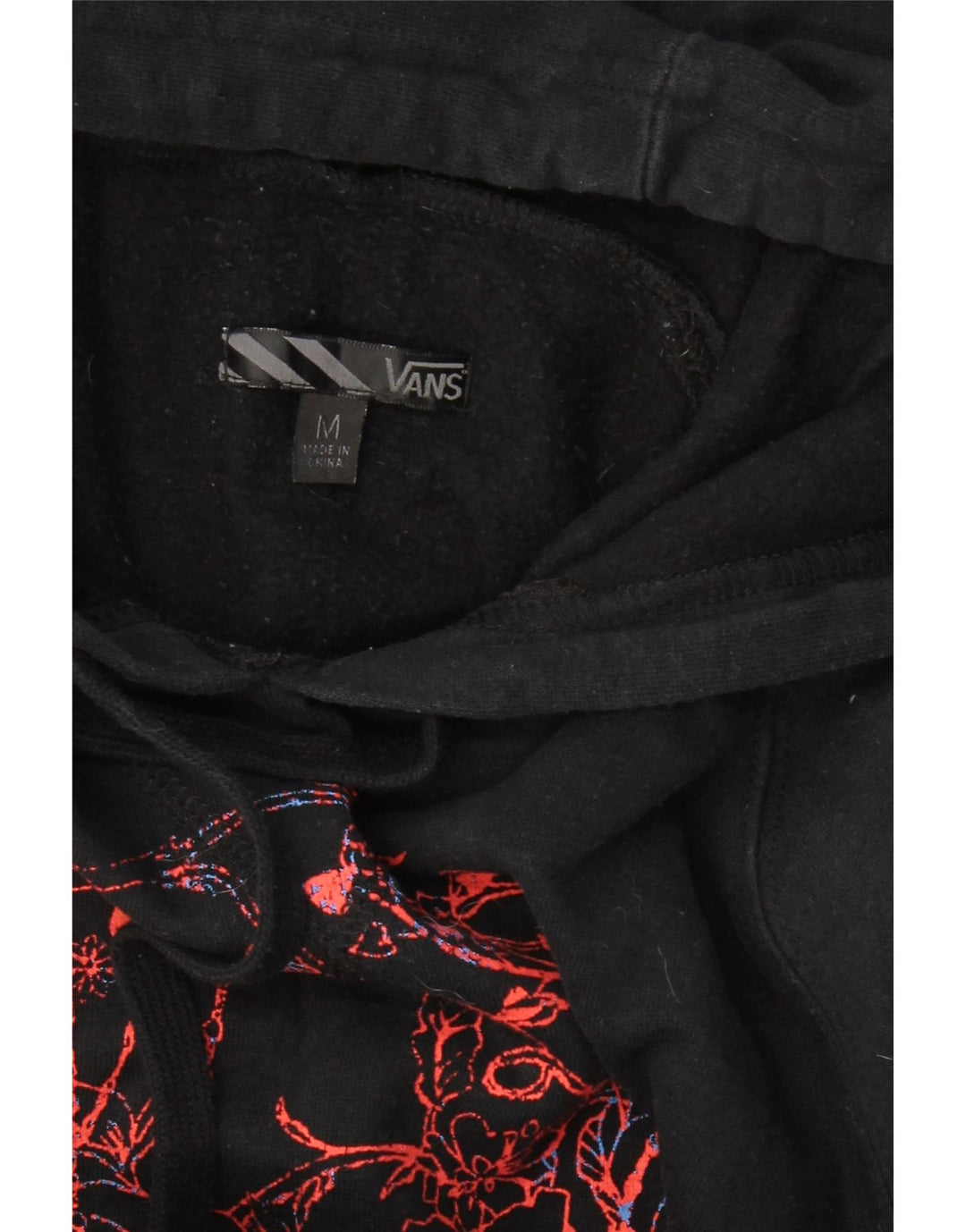 Felpa con cappuccio grafica da donna Vans UK 14 media nera