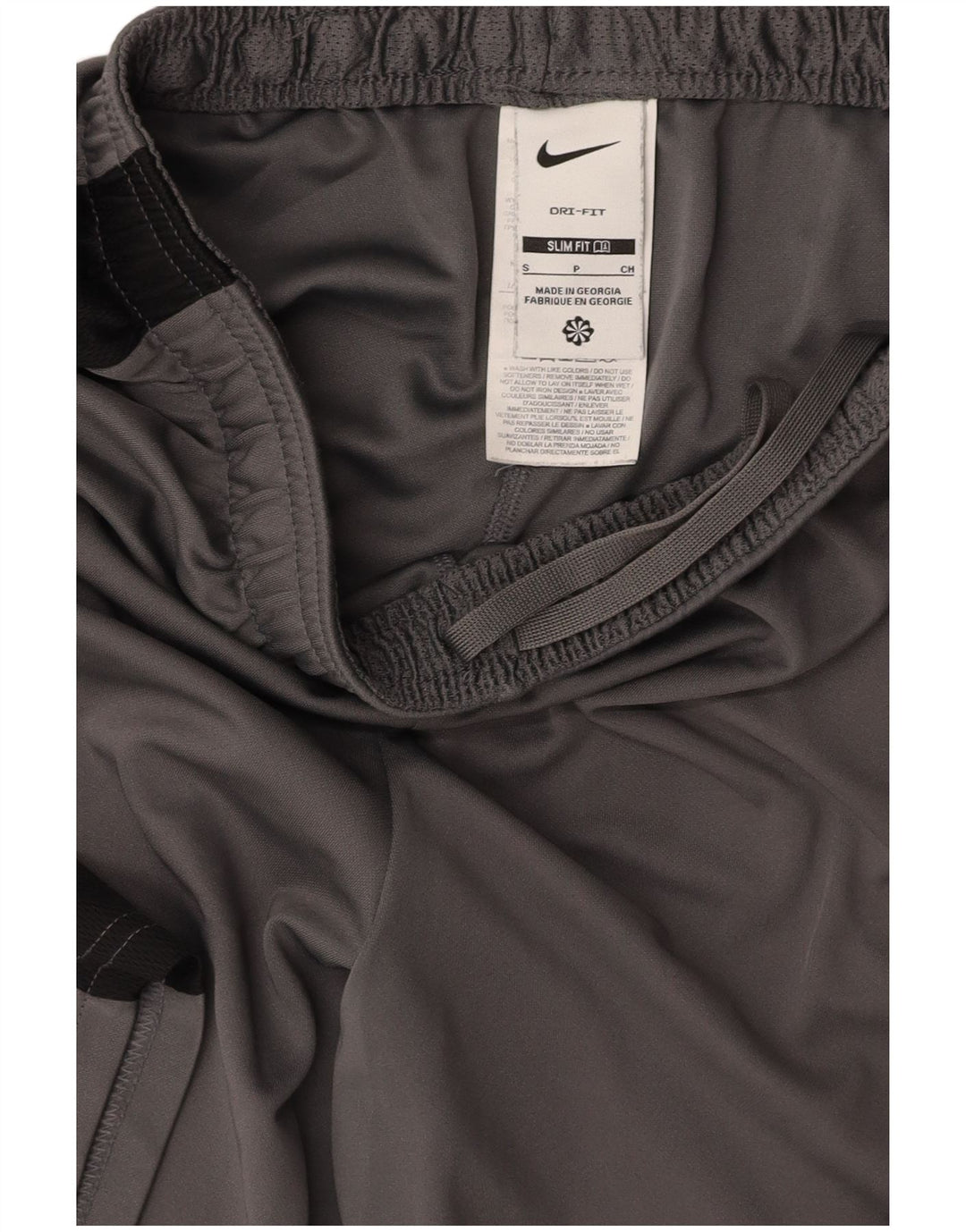 Pantaloncini sportivi NIKE Dri Fit Slim Fit da donna UK 8 Small Grigio Colourblock