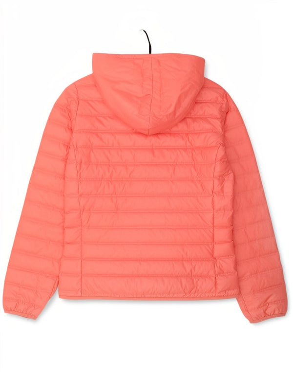 Giacca imbottita con cappuccio da donna Adidas UK 12/14 Poliestere rosa medio