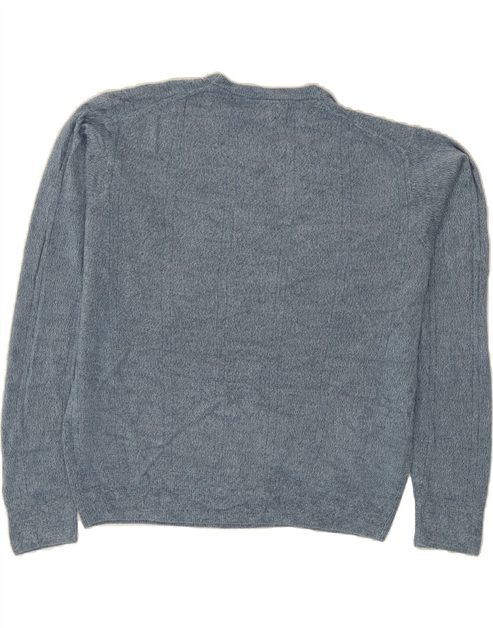 DOCKERS Mens Crew Neck Jumper Sweater Large Blue Acrylic Vintage Dockers and Second-Hand Dockers from Messina Hembry 