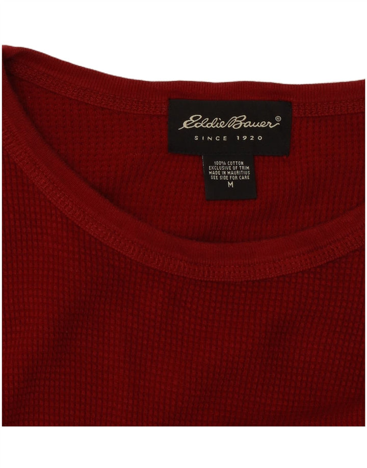 Eddie Bauer Maglia da uomo a maniche lunghe in cotone rosso medio
