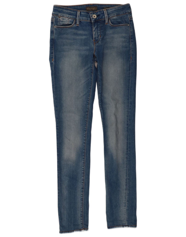 Guess Womens Skinny Jeans W26 L29 Blue Cotton