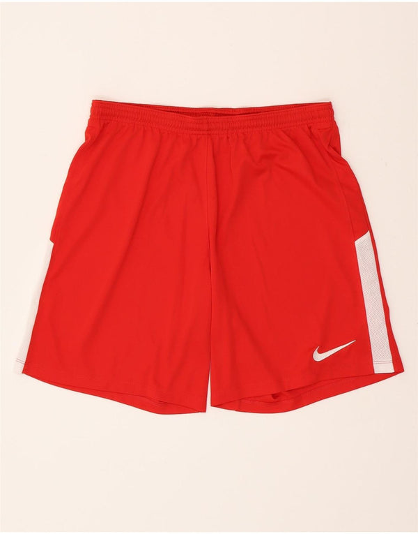 NIKE Pantaloncini sportivi da uomo Dri Fit Slim Fit Large Red Colourblock