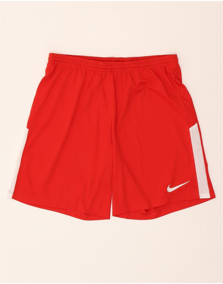 NIKE Pantaloncini sportivi da uomo Dri Fit Slim Fit Large Red Colourblock