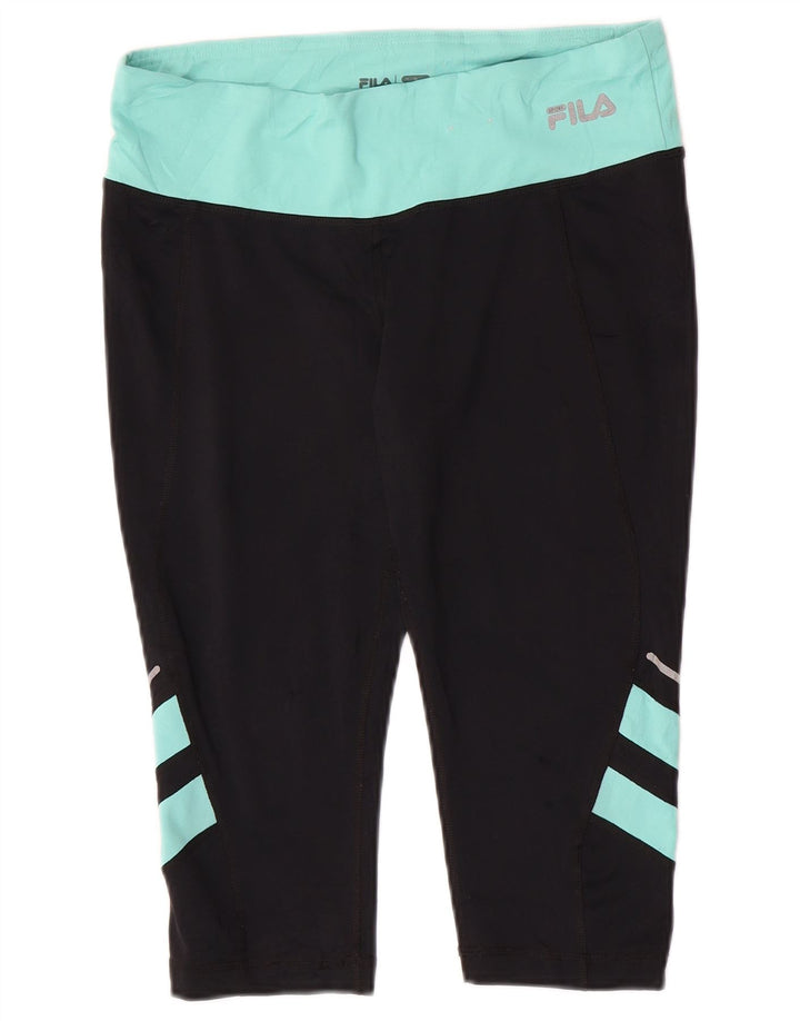 Fila Leggings Capri da donna UK 12 Medium Black Colourblock