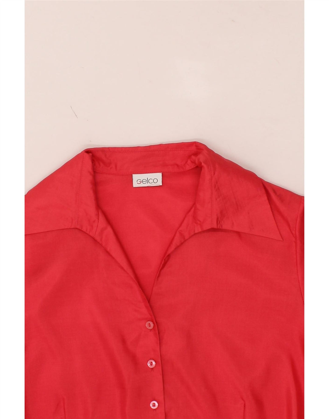 VINTAGE Womens 3/4 Sleeve Shirt Blouse UK 16 Large Pink Polyester Vintage Vintage and Second-Hand Vintage from Messina Hembry 