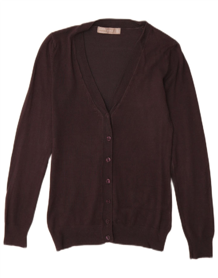 Maglione cardigan da donna Zara UK 12 Viscosa grigio medio