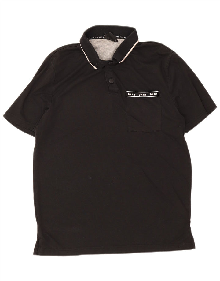 Polo da uomo Dkny in cotone nero medio