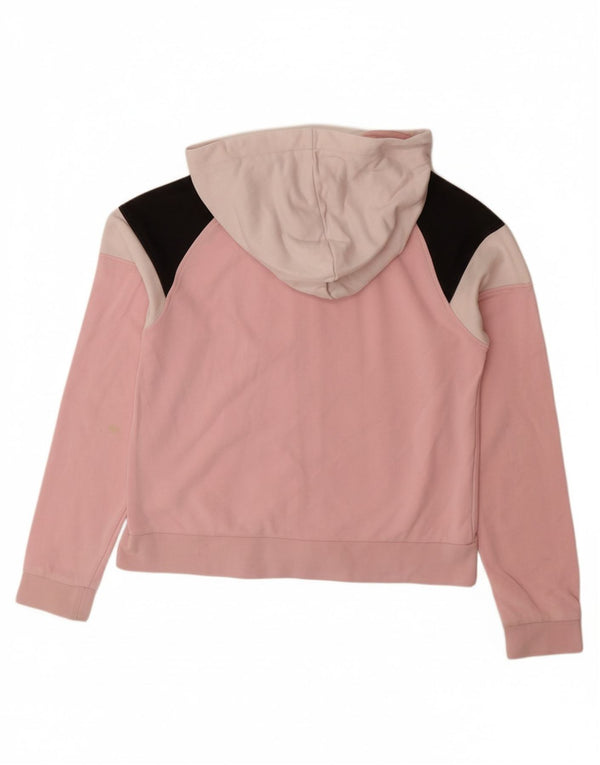 ELLESSE Felpa con cappuccio con zip grafica per ragazze 11-12 anni Colorblock rosa
