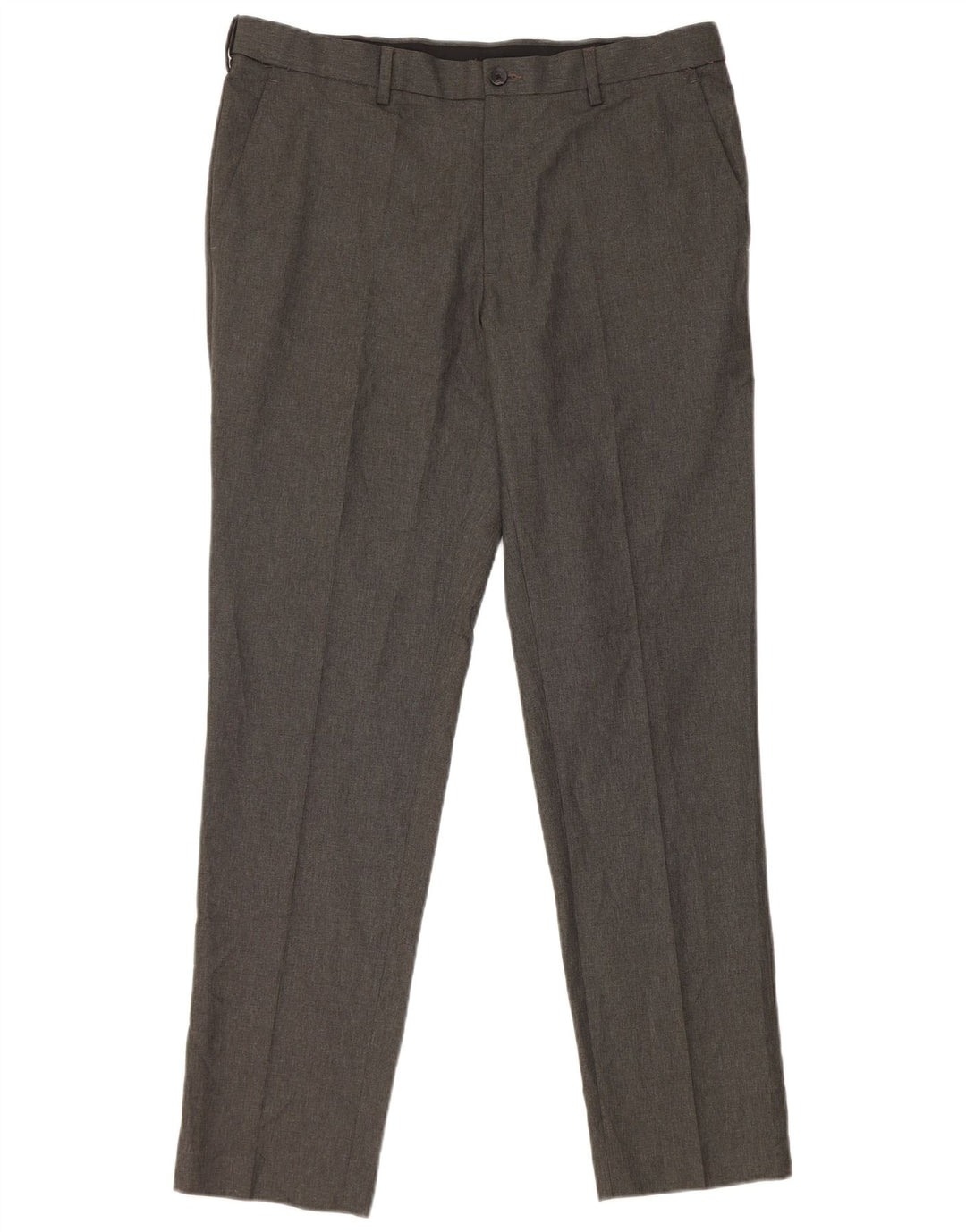 Pantaloni da abito dritti da donna Marks & Spencer W34 L31 poliestere grigio