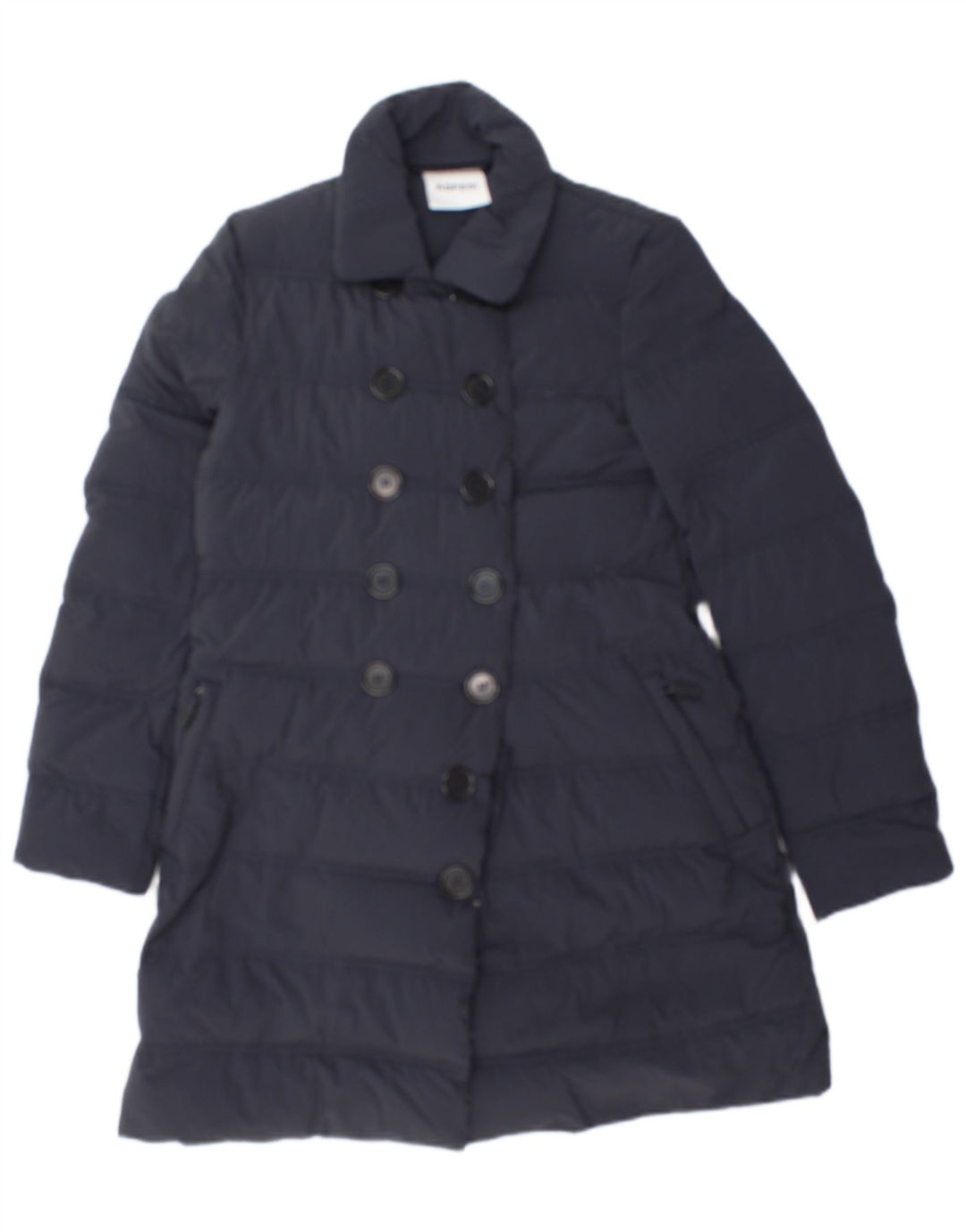 Cappotto imbottito doppiopetto da donna Aspesi UK 10 Small Blu Navy in poliammide