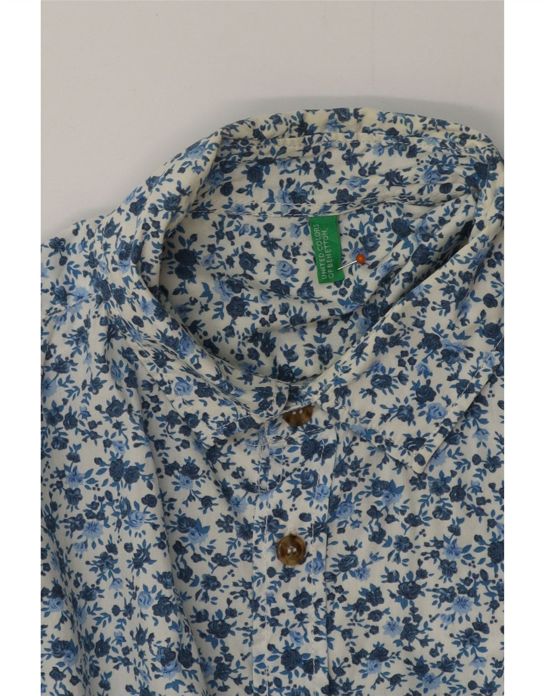Camicia Uomo BENETTON Piccola Blu Floreale